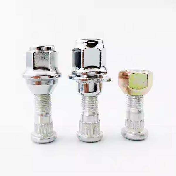 25mm Thread Length Extended Lug Studs Steel 12mm Diameter Knurl