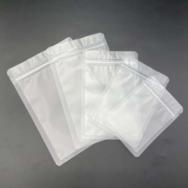 Thickened Laminated Packaging Bags Resealable Clear Flat Pouch Customized For Food Storage