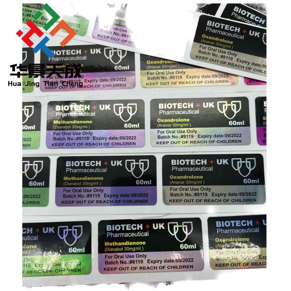 5mg Metribolone-5 Methyltrienolone Oil Steroide Vial Labels Made of PAPER/PET/PVC