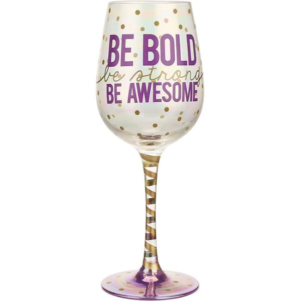Custom Design High Quality Personalized Glitter 450ml Red Wine Glass Glass Gift