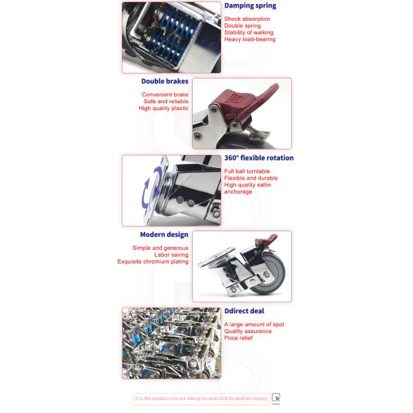 TPR Шкодопоглощающий Тихий Кастер Колеса Тихий Кастер Колеса