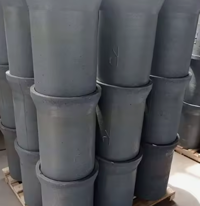 Factory Supply Large Sic Crucible 50kg 350kg Silicon Carbide Pot Sagger Silicon Carbide Crucible For Melting Cast Iron