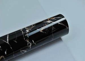 dourado preto da folha decorativa Tabletop de mármore uv do Pvc da cozinha do