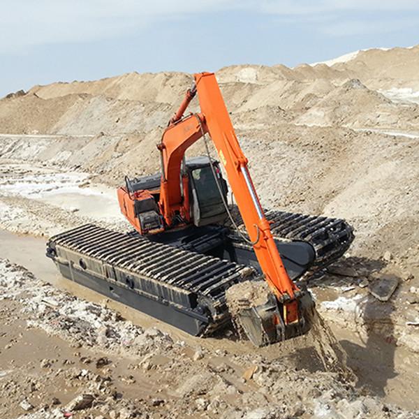 CAT Hyundai Hitachi Doosan Floating Amphibious Pontoon undercarriage excavator for sale working in swamp and water
