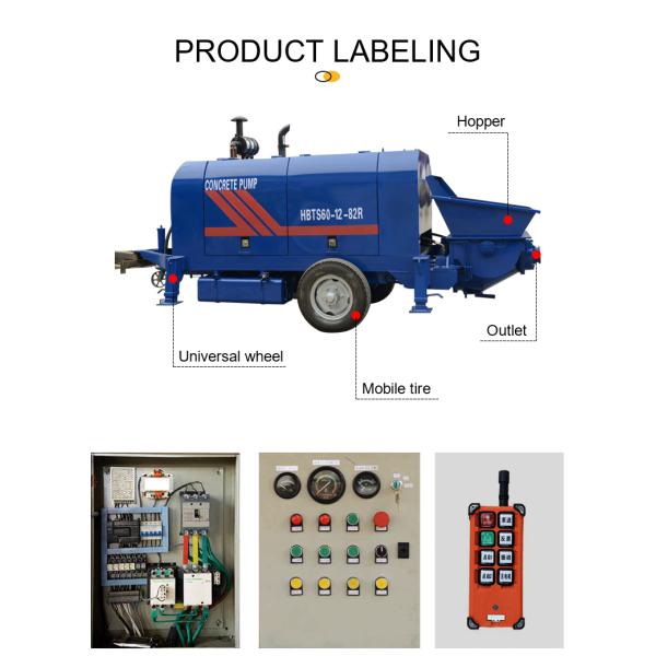 Электрической гидравлической дизельной насос 80m3/h установленный тележкой конкретный
