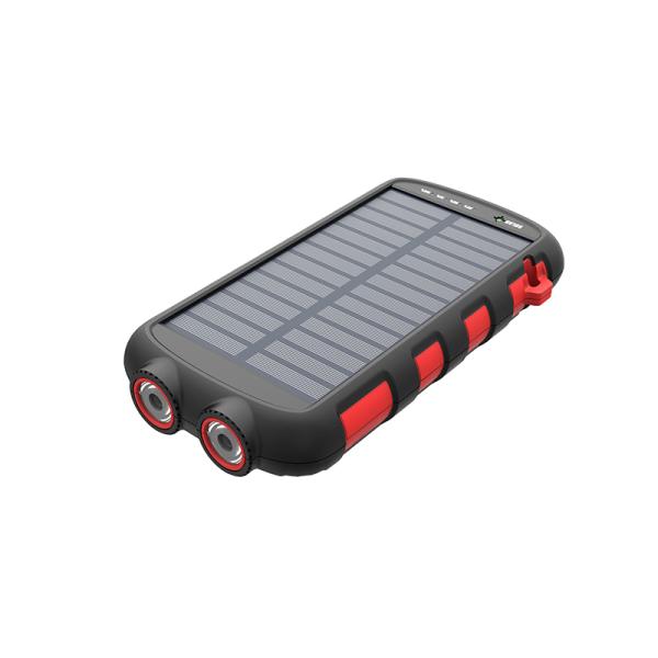 IPX6 Waterproof Solar Power Bank 20000mAh 15W Wireless Charging With 2W LED Lights