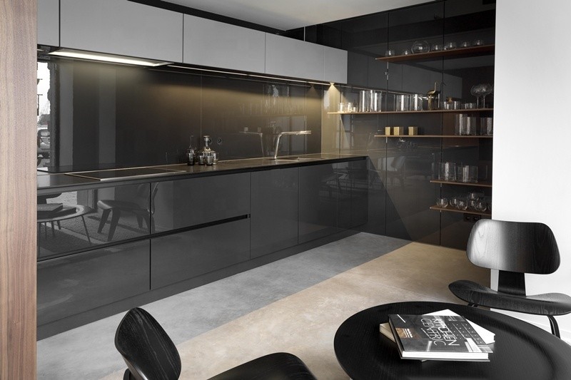 Modular Kitchen Cabinets Most Popular High Gloss Cabinet for House Villa Apartment