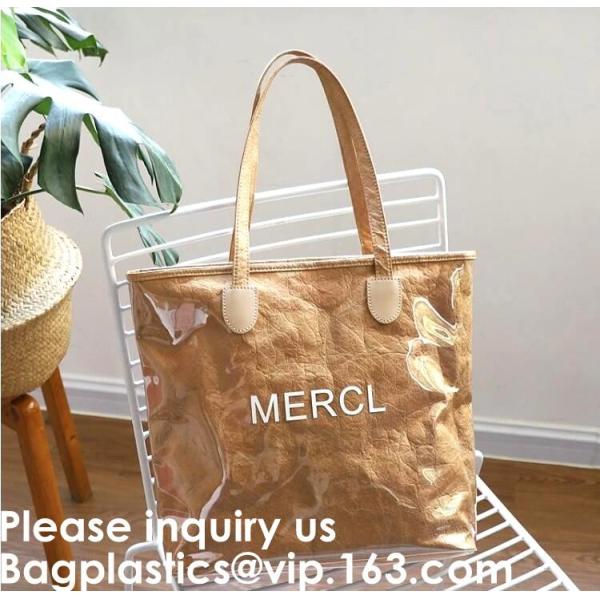 Tyvek Reversible Reusable Shopping Tote Beach Pool Travel Bag Ultra Soft FOLDABLE Material,Reusable Grocery Bag, Easily