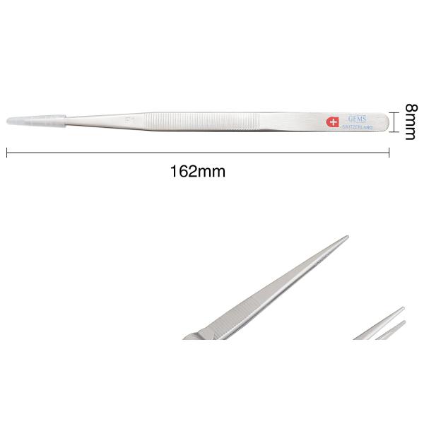 Stainless Steel Jewelry Tweezers Tools Anti Slip Pointed Fine