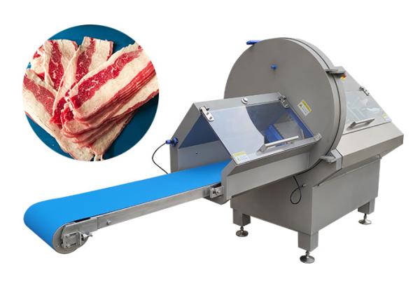 Machine à découper la viande congelée industrielle pour couper la viande de porc congelée en tranches avec fonction de portion