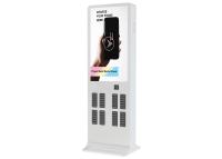 Estação de carregamento do quiosque do telefone alugado do LCD da propaganda com sistema de leitor de cartão do crédito e de software do APP