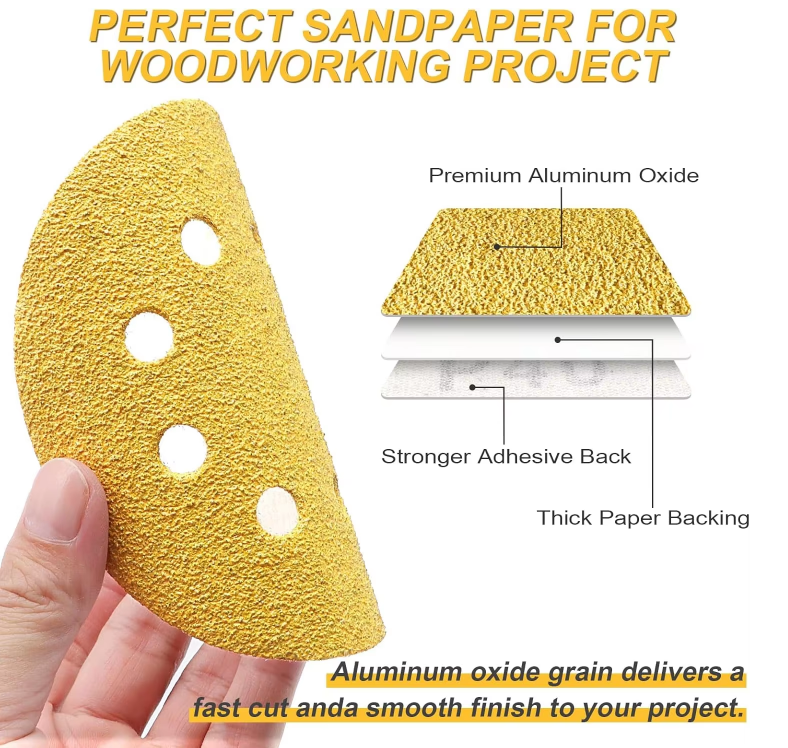 125mm Circular Alumina Abrasive Sanding Disc 24-1000 Grit For Fast Cutting