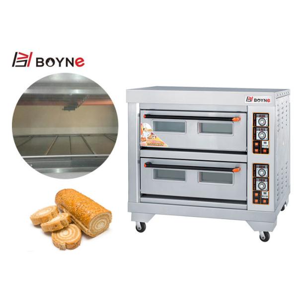 Печь пиццы с каменными оборудованиями кухни пекарни двойного слоя печи палубы газа