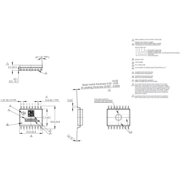 angular rate sensor muRata SCR410T-K03-004 with capacitive 3D MEMS and stable