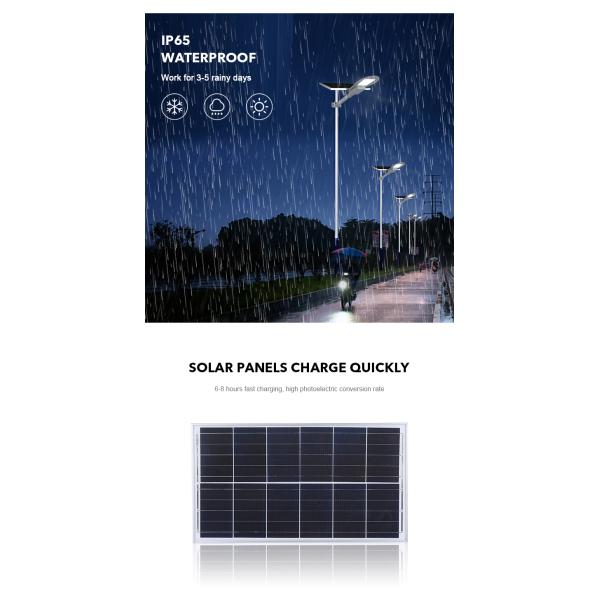 50watt разделило тип сумрак уличного света СИД на открытом воздухе солнечный для того чтобы рассветать с дистанционным управлением