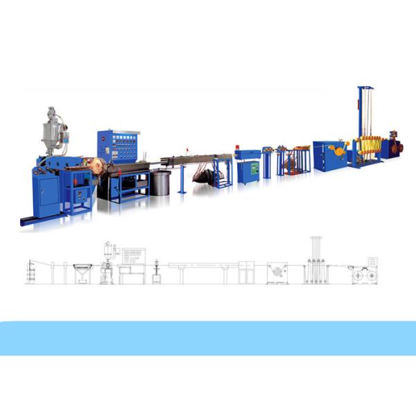 Automatic UL2488 Computer Flat Cable Extrusion Line Cable Manufacturing Equipment