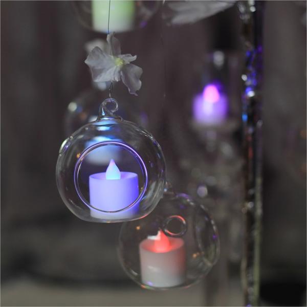 Wholesale cheap glass  hanging ball candle holder lantern for event Christmas decoration