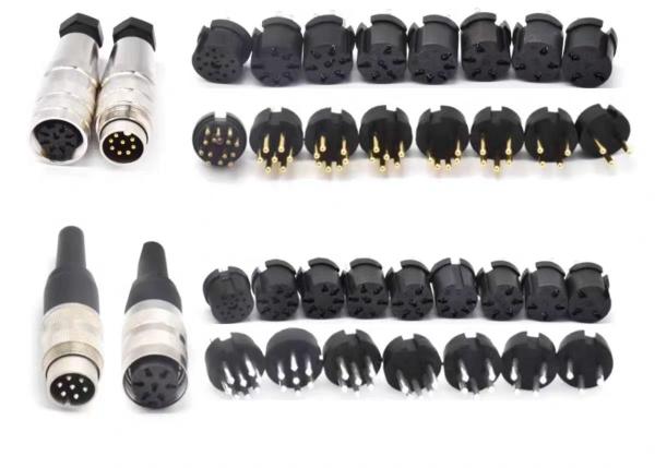 IP67 Waterproof Electrical Cable Connector 4 Pin 6 Pin