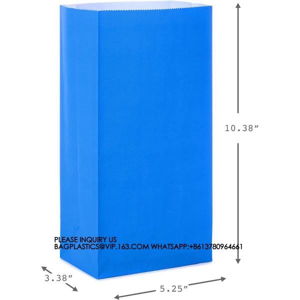 Solid Color Party Favor And Wrapped Treat Bags  Blue, Red, Green, Yellow, Orange, Pink For Birthdays