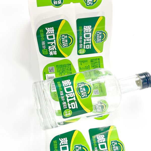 High Quality Custom Food Product Glass Bottle Label Cheap Die Cut Vinyl Sticker Printing