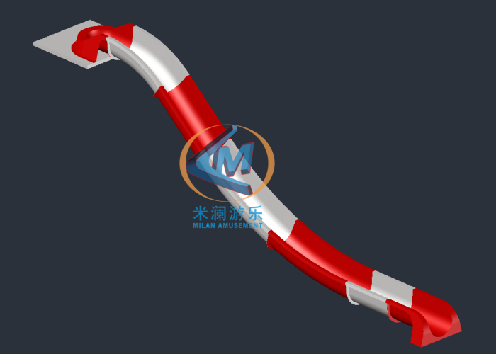 Single Fiberglass Aqua Water Slide Indoor Outdoor Pool Commercial Installation