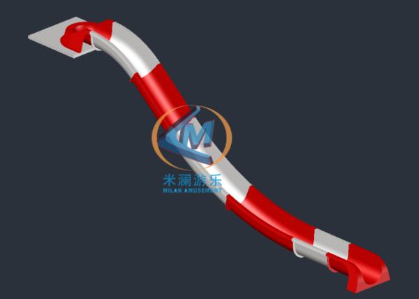 Single Fiberglass Aqua Water Slide Indoor Outdoor Pool Commercial Installation