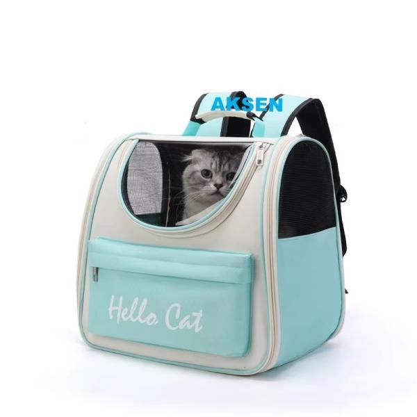 Daily Life Large Compartment Lightweight Pet Backpack Carrier Breathable and Expandable Foldable with Zipper Closure Cat Backpack