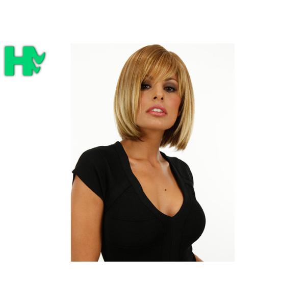 Wholesale Machine Made Red Bob Wig Short Straight Synthetic Full Wigs