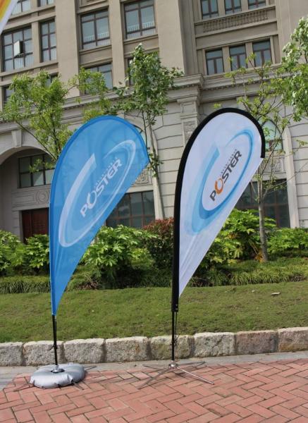 Anti Corrosion Flutter Sports Banners And Flags Double Sided Teardrop Flags Easy Carry