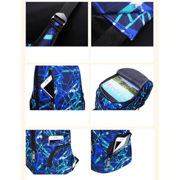 New nylon waterproof backpack large-capacity leisure student bag printed travel backpack