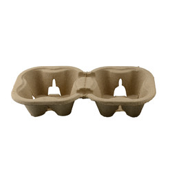 Оптовая устранимая несущая бумажного стаканчика 2 чашек, бумажный поднос держателя кофейной чашки