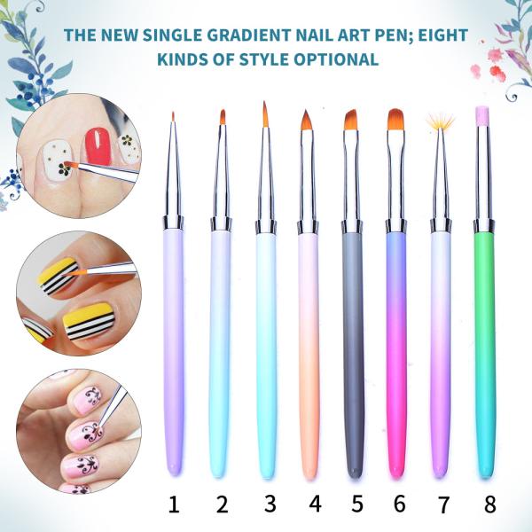Nylon Hair Nail Glue Brush Art Fantastic Polish Nail Liner Pen
