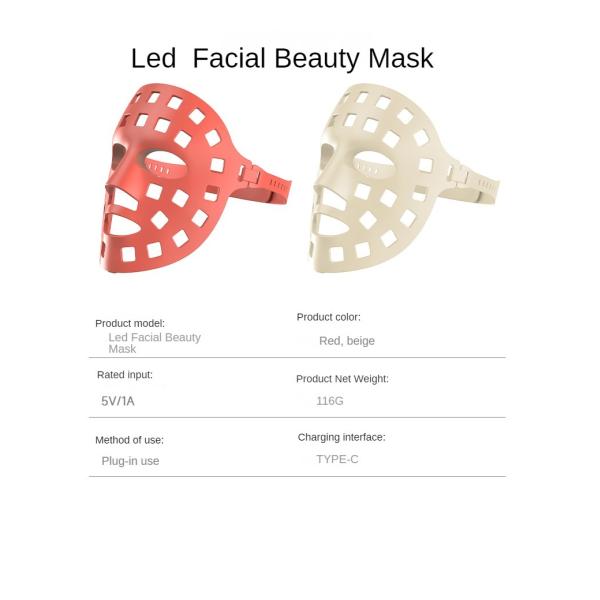 Máscara de tratamiento de luz infrarroja de alta calidad para el trabajo en casa Máscara de tratamiento de luz de 7 colores para mujeres y hombres