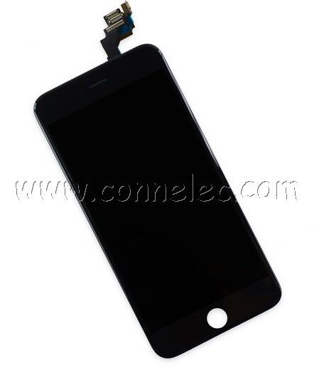Iphone 6 plus black display assembly with front camera, repair LCD Iphone 6 plus, 6 plus