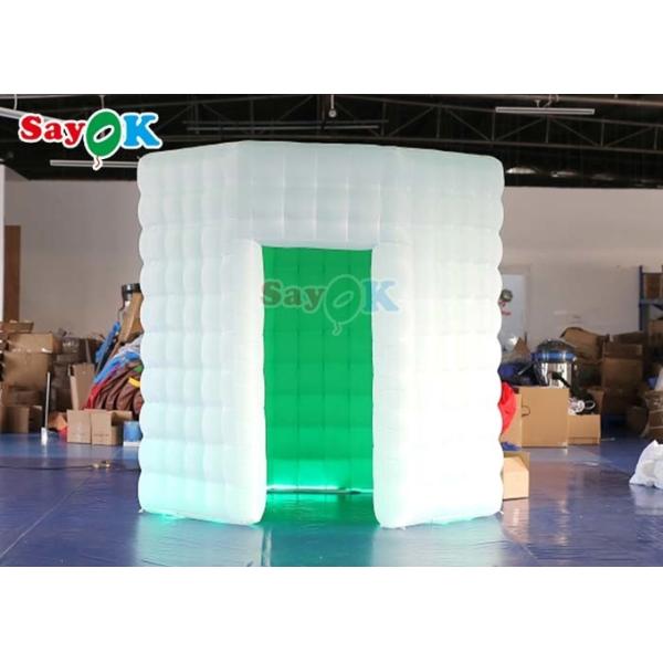 Warehouse Oval Photo Booth Inflatble Led Tent With Air Blower