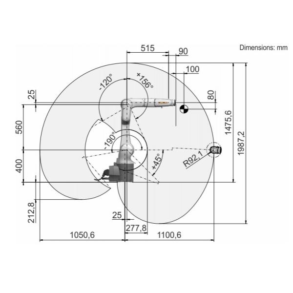 Низкая стоимость робота Kuka KR 10 R1100-2 с программным обеспечением Mitsubishi Plc