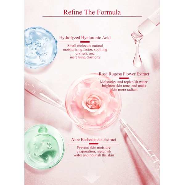 Factory Wholesale Custom Private Label Rose Serum Water Pore Shrinking Moisturizing Spray Prevent Makeup Getting Stuck Free