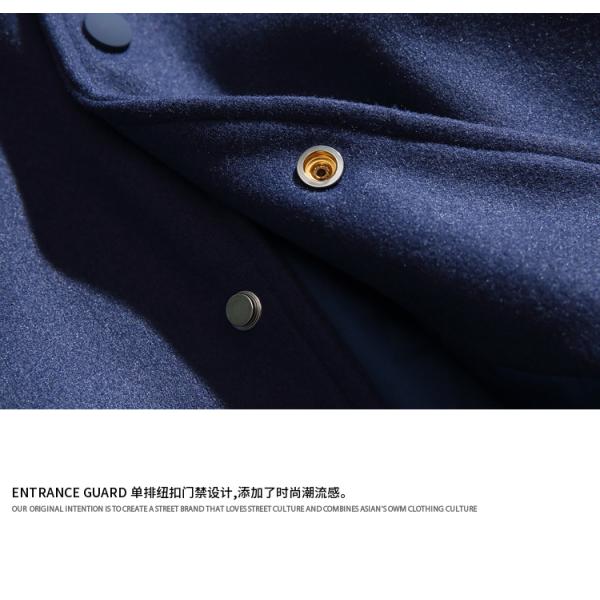 Vintage Spliced Creative Letter Embroidery Stand Collar Baseball Suit for Men's Jackets