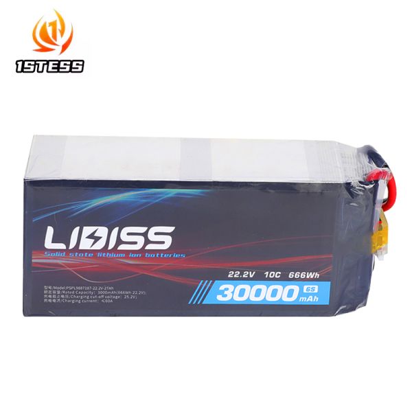 Semi Solid State Battery 6S 22.2V 30Ah 666Wh 10C Solid State Lipo Battery Pack with Integrated Balance Protection