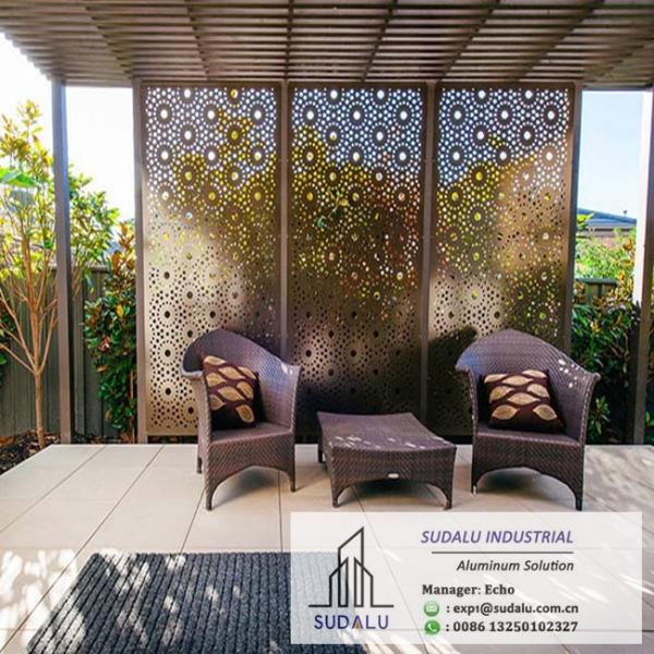 SUDALU Foshan Metal Decorative Exterior Partition Wall Panel Perforated Aluminum Panel for Garden