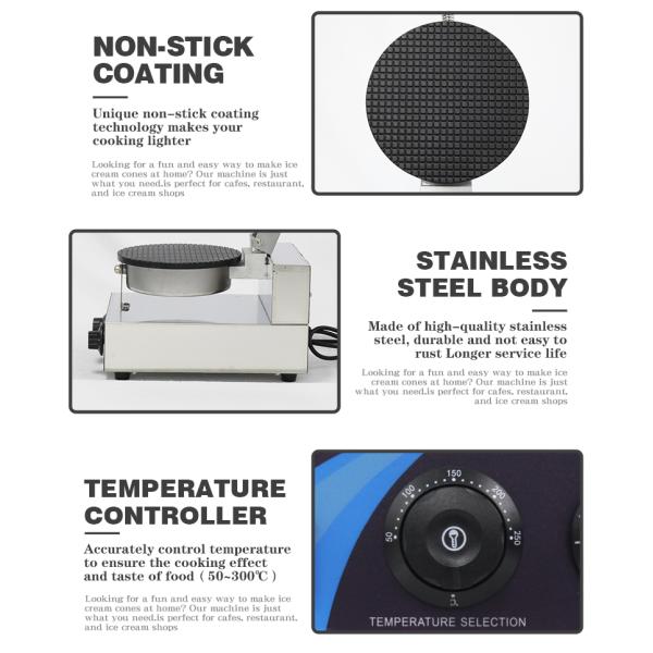 Высокопроизводительная электрическая вафельная конусовая машина TCB-2 для потребности в оборудовании для закусок