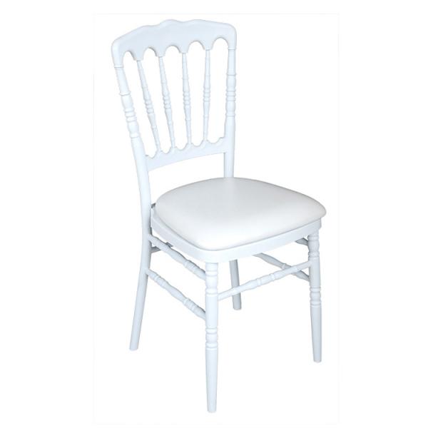 Elegant White Napoleon Chair Perfect for Wedding Banquet and Event Dining Room Furniture