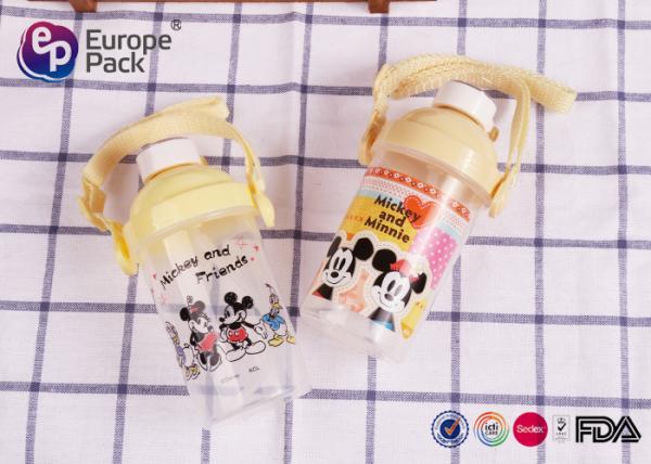 Round Healthy Leak Proof Kids Plastic Water Bottles Childrens Drink Bottle