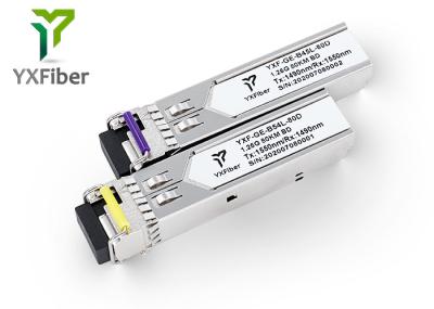 conector ótico do LC do módulo do transceptor da fibra de 1.25G BIDI 80km SFP
