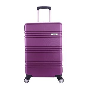 Horizontal Ribbed Hard Shell Suitcase in Green / Beige / Blue / Black