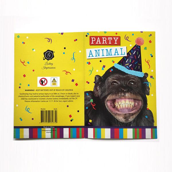 Sounds Greeting Musical Happy Birthday Card Custom Wedding Decoration CMYK Printing