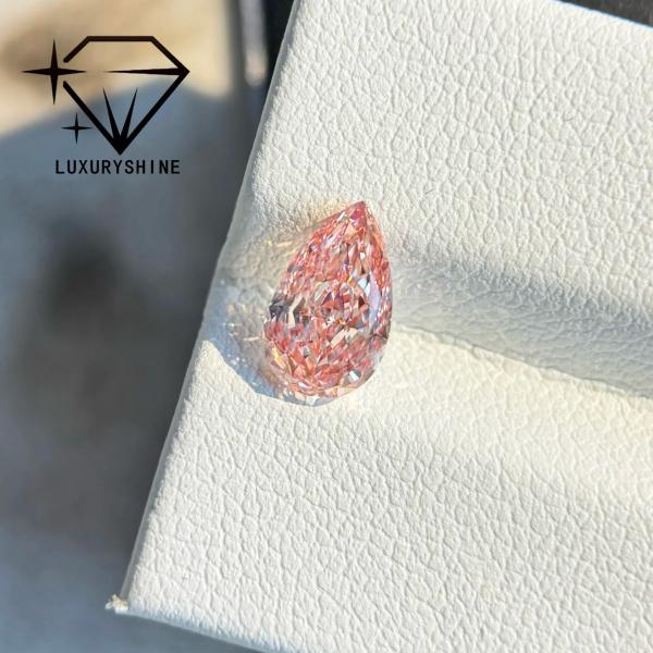 LuxuryShine 1-15CT Fancy pink Pear cut Lab Grown Diamond VVS-VS Loose Diamonds & Wedding Jewelry & Customized jewelry 