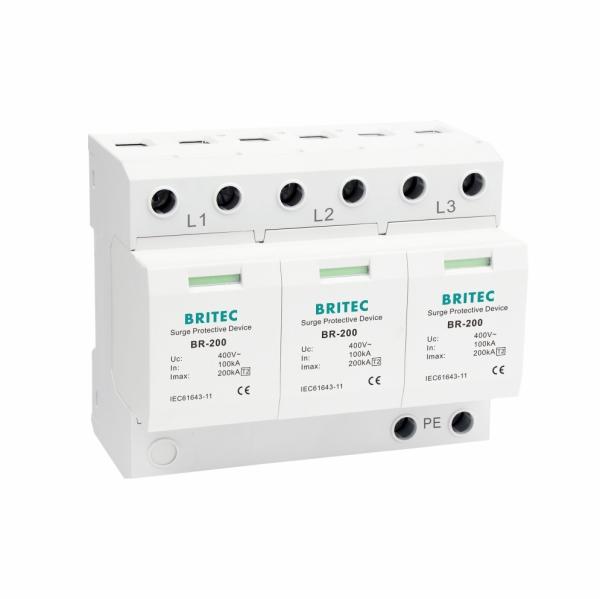 BR-200 3P BRITEC Type 2 Surge Protector Device TUV type 2 surge protection device