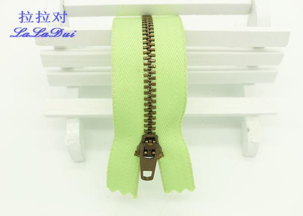 Pants / Jeans Closed Ended Metal Zips , Double Top Stop Chunky Open Ended Zips