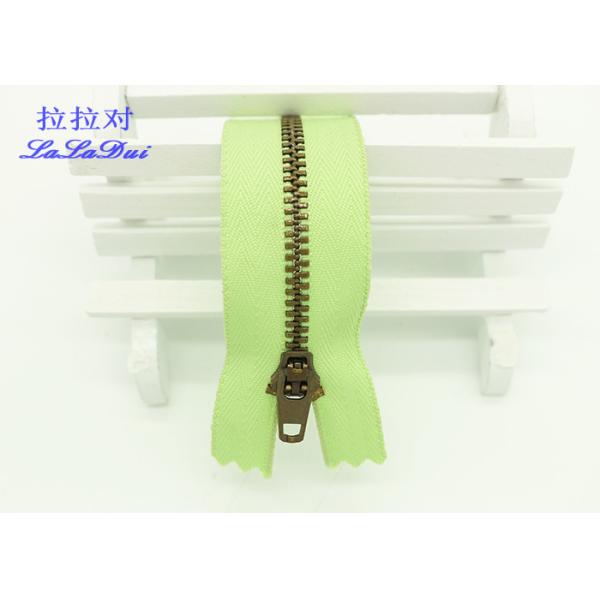 Pants / Jeans Closed Ended Metal Zips , Double Top Stop Chunky Open Ended Zips